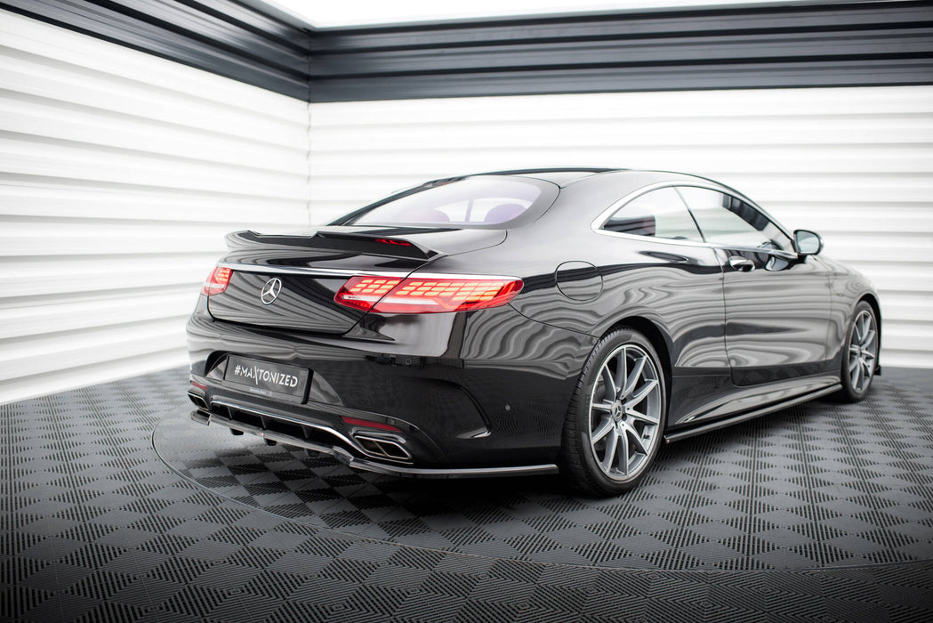 Maxton Design Rear Splitter (with vertical bars) Mercedes-Benz S Coupe AMG-Line C217 Facelift