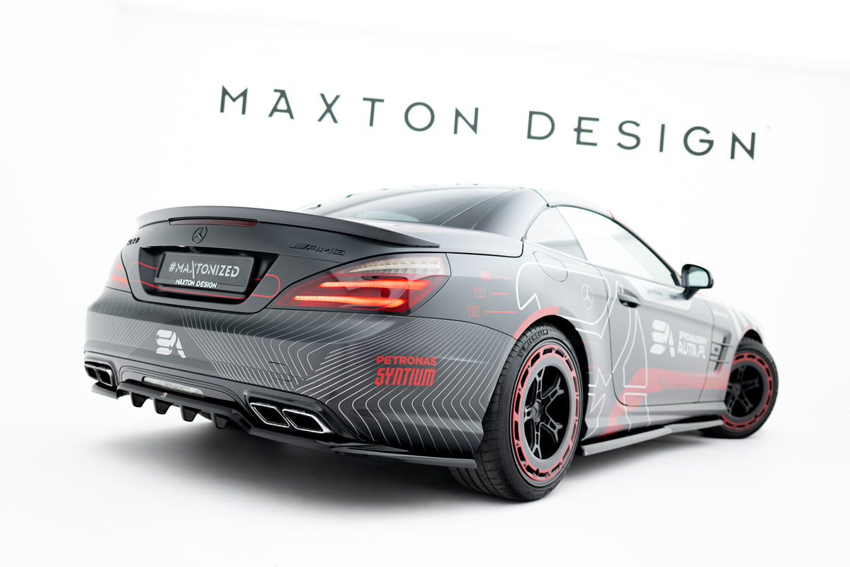 Sl65 Rear Defuser Maxton Design Rear Splitter (with vertical bars) Mercedes-Benz SL 63 A ...