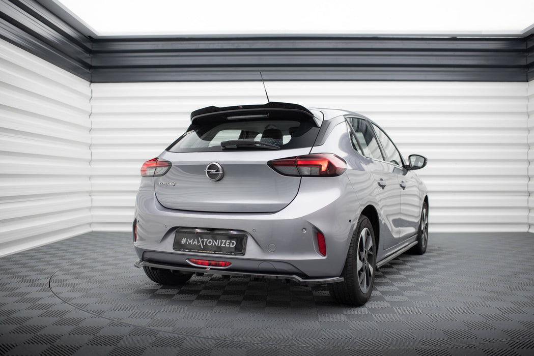 Maxton Design Rear Splitter (with vertical bars) Opel Corsa - e F ( Mk6)