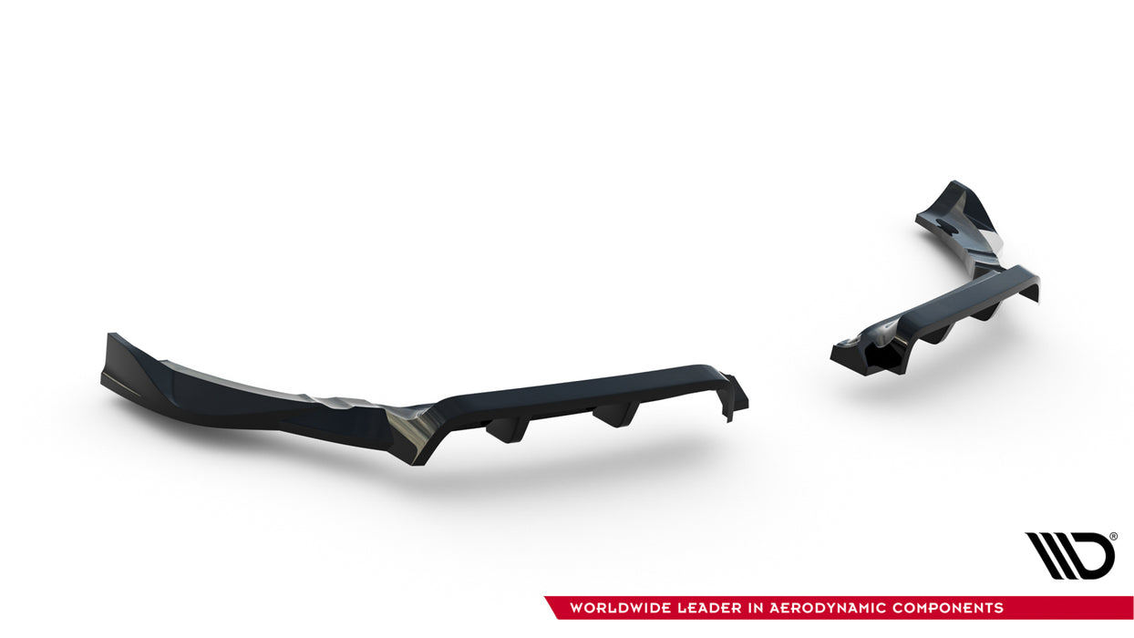 Maxton Design Rear Splitter (with vertical bars) Porsche 718 Cayman GTS 982c