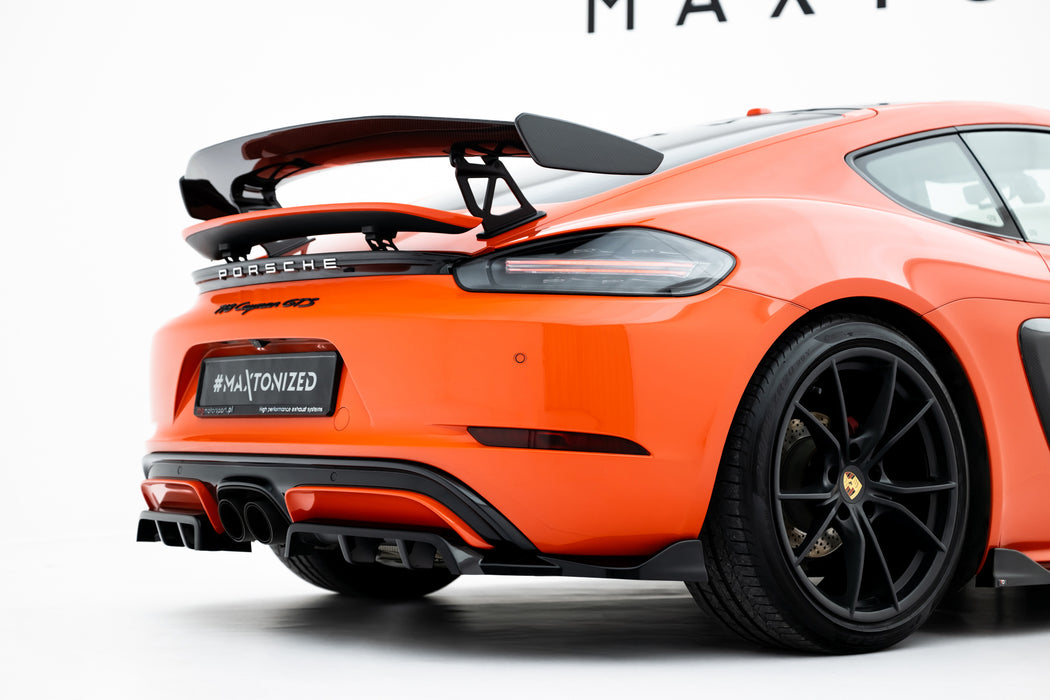 Maxton Design Rear Splitter (with vertical bars) Porsche 718 Cayman GTS 982c