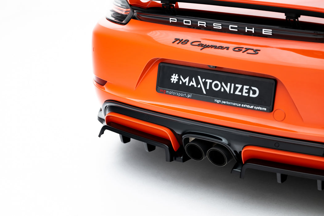Maxton Design Rear Splitter (with vertical bars) Porsche 718 Cayman GTS 982c