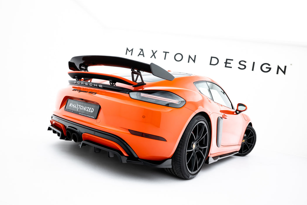 Maxton Design Rear Splitter (with vertical bars) Porsche 718 Cayman GTS 982c