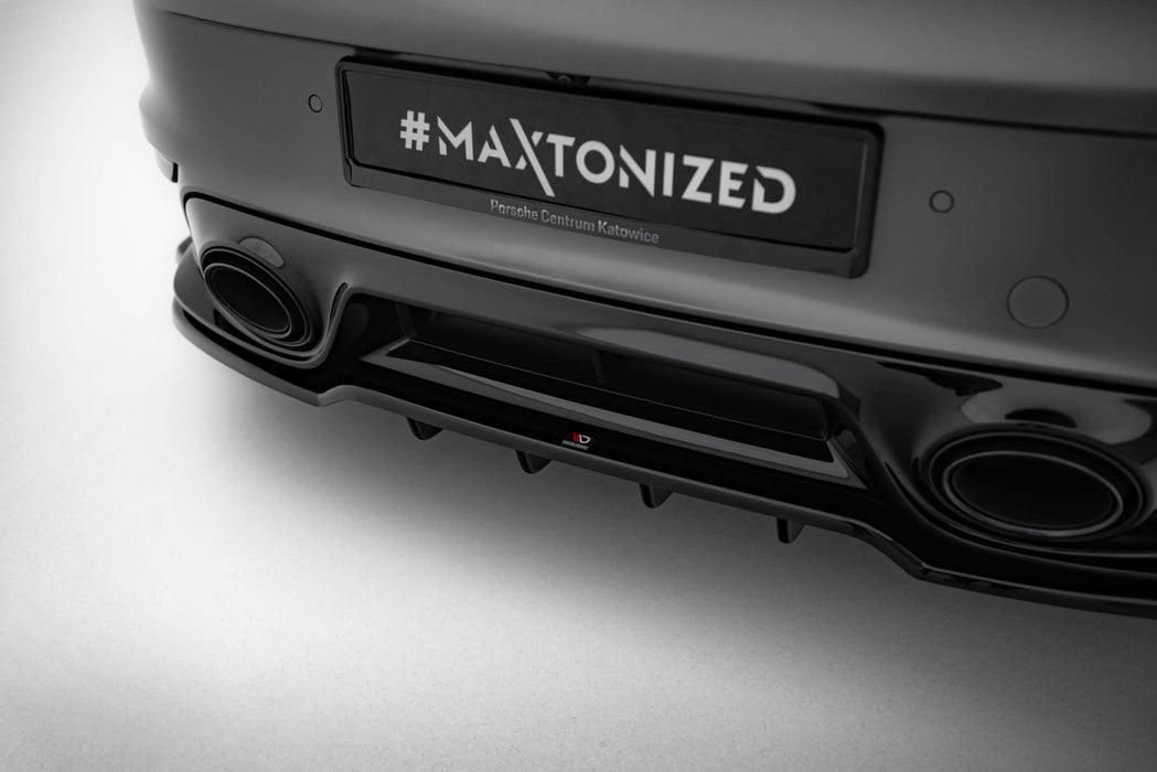 Maxton Design Rear Splitter (with vertical bars) Porsche 911 Turbo S Sport Package 992