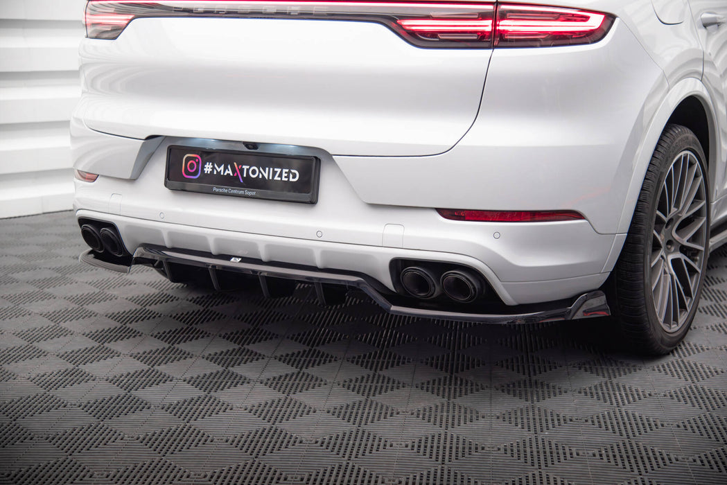 Maxton Design Rear Splitter (with vertical bars) Porsche Cayenne Coupe / SUV Mk3