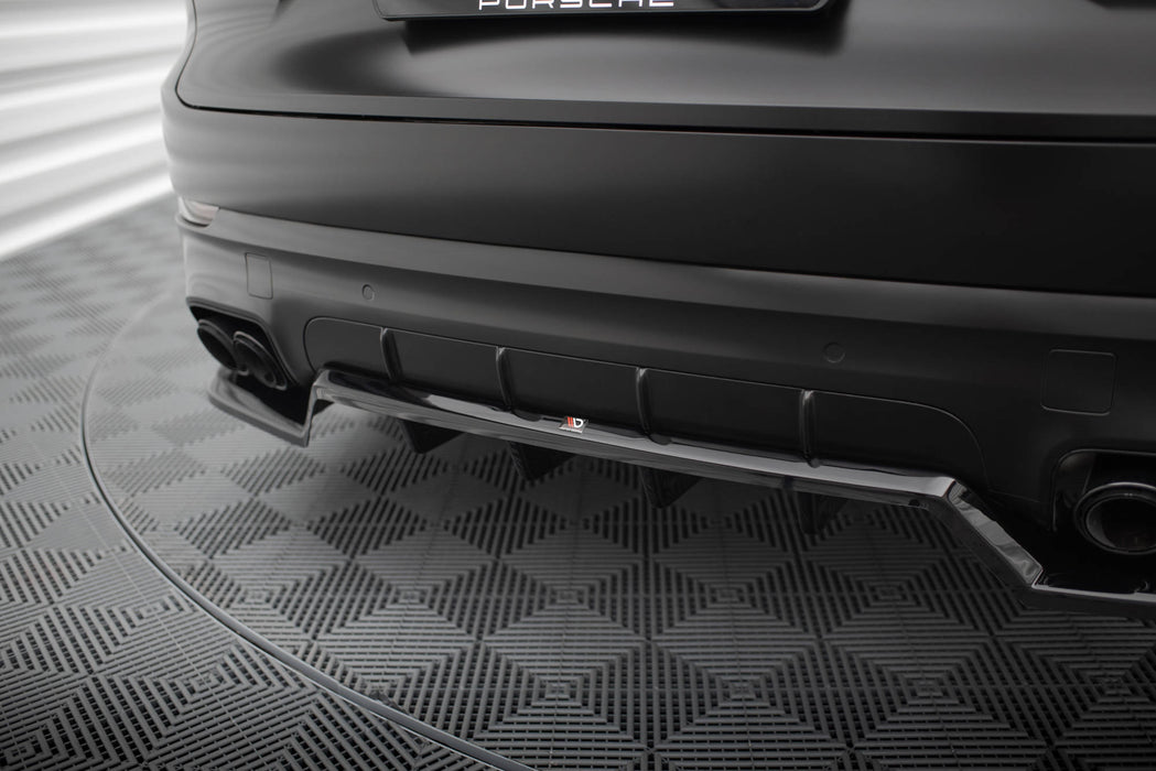 Maxton Design Rear Splitter (with vertical bars) Porsche Cayenne Sport Design Mk3