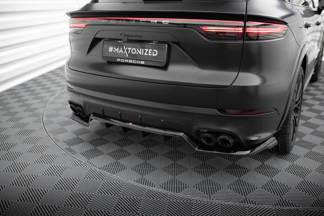 Maxton Design Rear Splitter (with vertical bars) Porsche Cayenne Sport Design Mk3