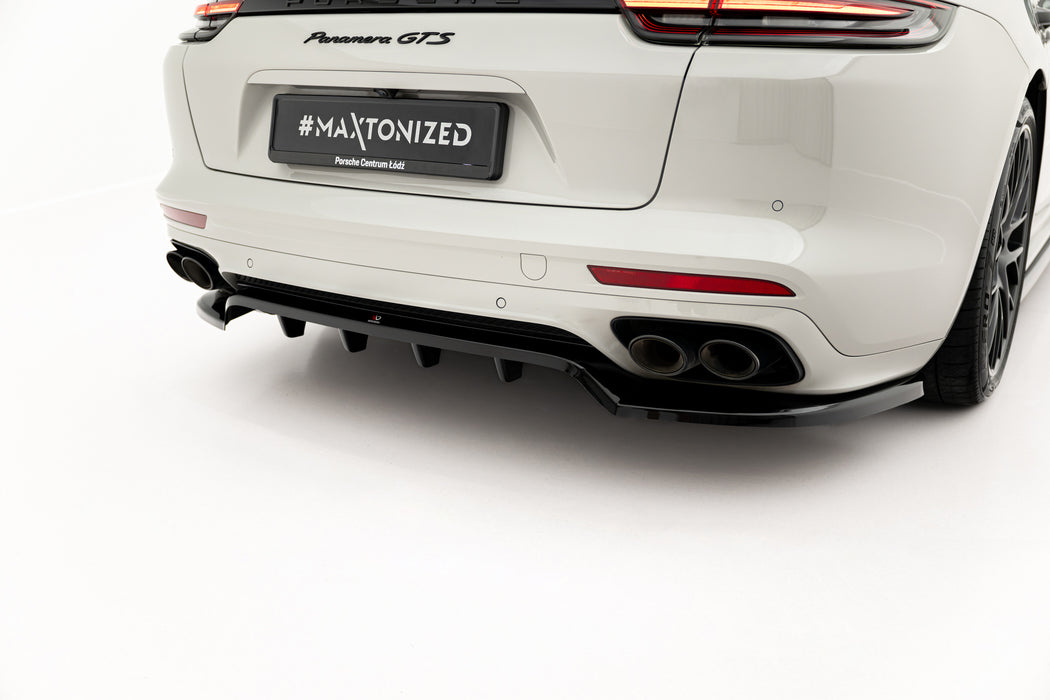 Maxton Design Rear Splitter (with vertical bars) Porsche Panamera GTS Sport Turismo 971 Facelift