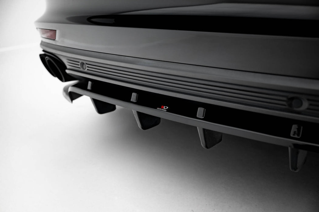Maxton Design Rear Splitter (with vertical bars) Porsche Panamera Turbo S E-Hybrid / Panamera E-Hybrid / Panamera 4S 971
