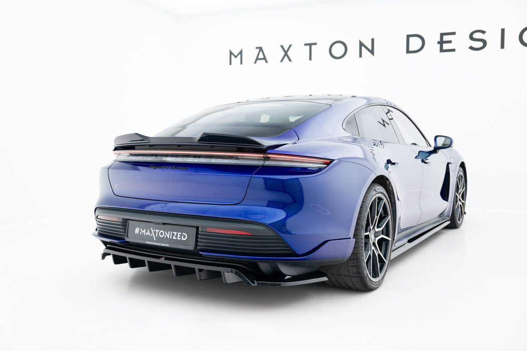 Maxton Design Rear Splitter (with vertical bars) Porsche Taycan Turbo S Mk1