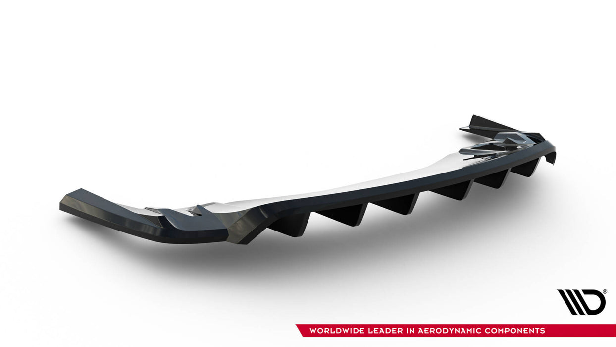 Maxton Design Rear Splitter (with vertical bars) Porsche Taycan Turbo S Mk1