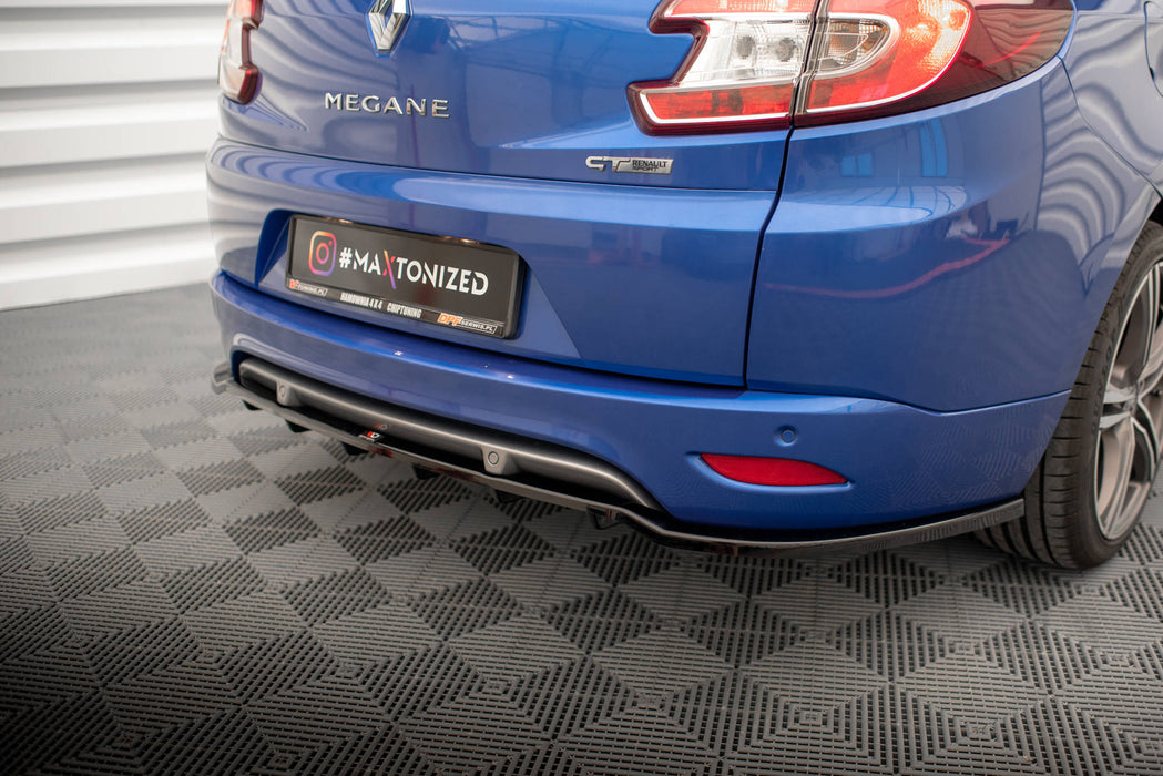 Maxton Design Rear Splitter (with vertical bars) Renault Megane GT Line Grandtour Mk3 Facelift