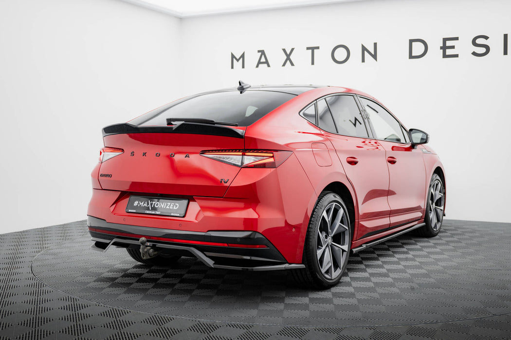 Maxton Design Rear Splitter (with vertical bars) Skoda Enyaq Coupe iV RS