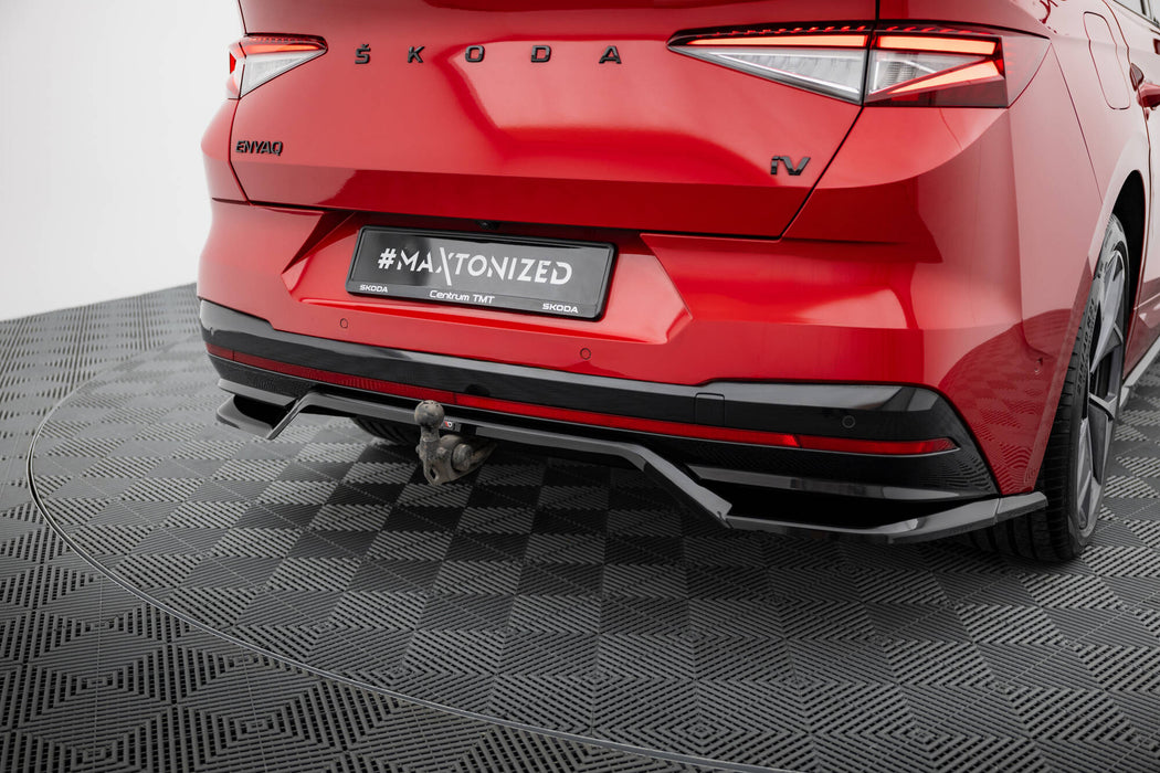 Maxton Design Rear Splitter (with vertical bars) Skoda Enyaq Coupe iV RS