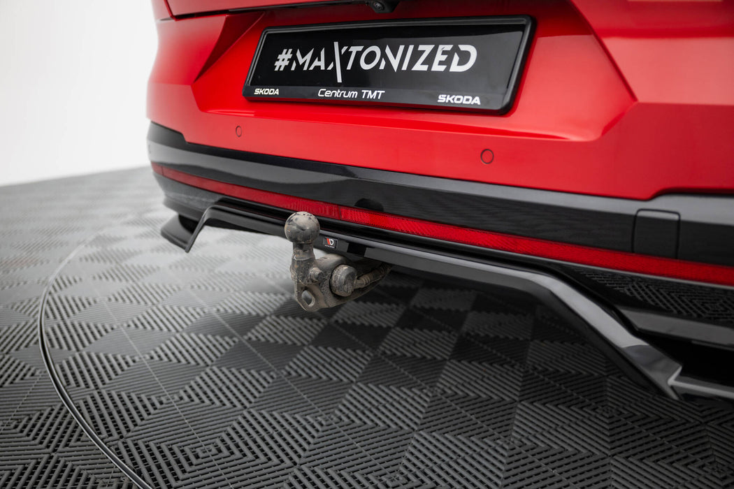 Maxton Design Rear Splitter (with vertical bars) Skoda Enyaq Coupe iV RS