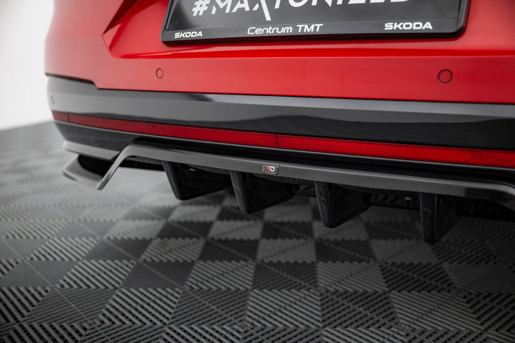 Maxton Design Rear Splitter (with vertical bars) Skoda Enyaq Coupe iV RS