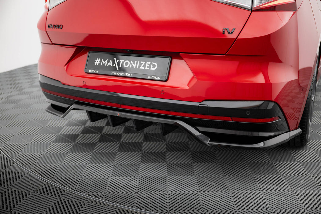 Maxton Design Rear Splitter (with vertical bars) Skoda Enyaq Coupe iV RS