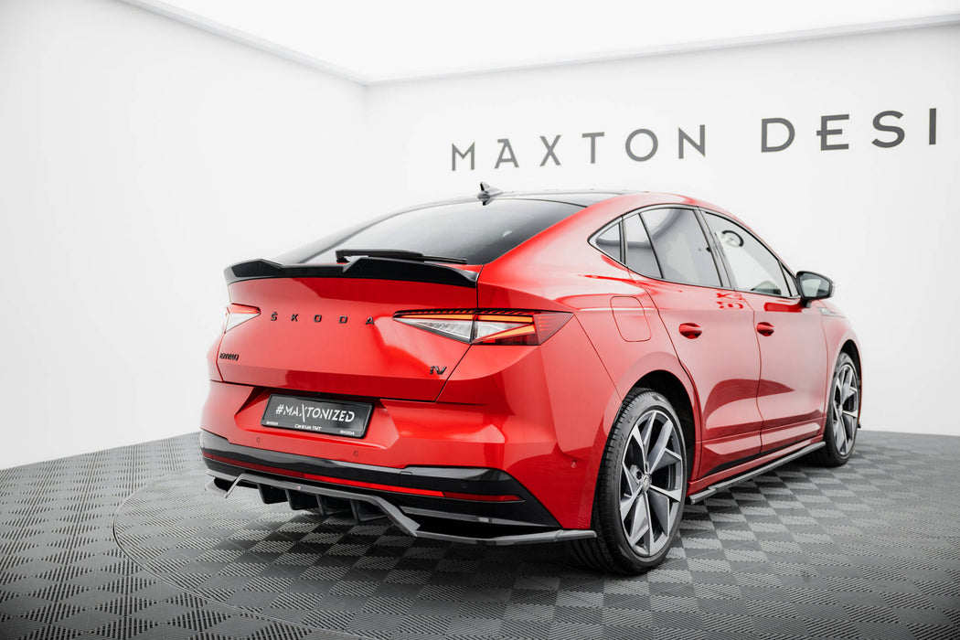 Maxton Design Rear Splitter (with vertical bars) Skoda Enyaq Coupe iV RS
