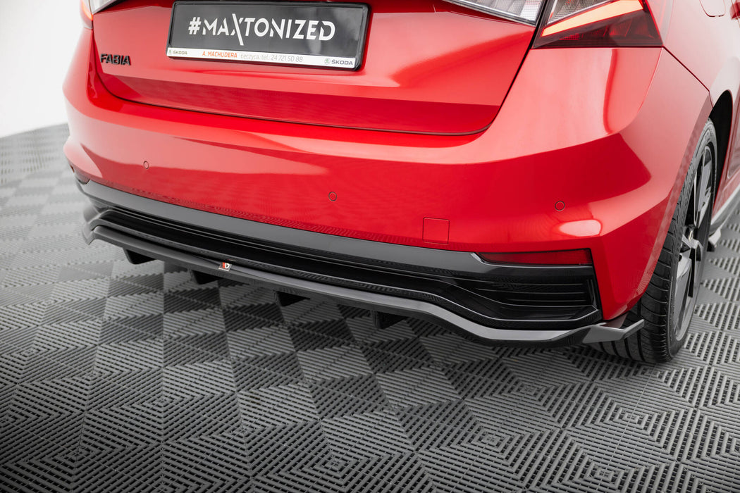 Maxton Design Rear Splitter (with vertical bars) Skoda Fabia Monte Carlo Mk4