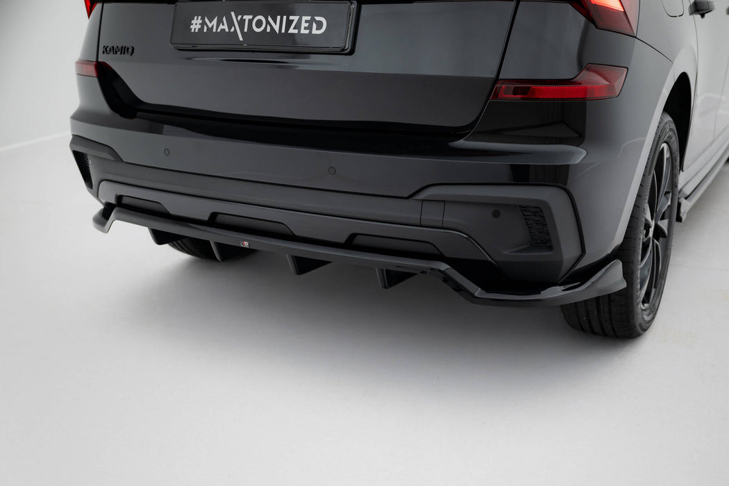 Maxton Design Rear Splitter (with vertical bars) Skoda Kamiq Monte Carlo Mk1 Facelift