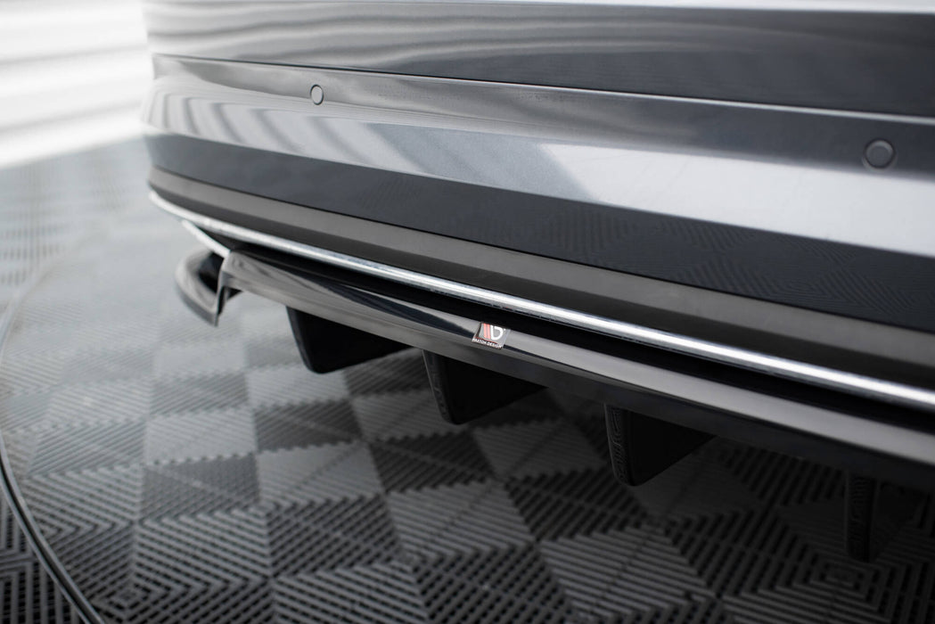 Maxton Design Rear Splitter (with vertical bars) Skoda Kodiaq Sportline Mk1 / Mk1 Facelift