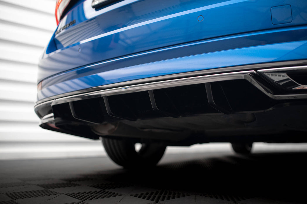 Maxton Design Rear Splitter (with vertical bars) Skoda Octavia Sportline Mk4