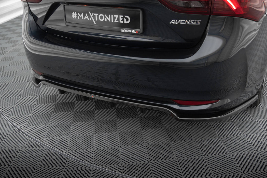 Maxton Design Rear Splitter (with vertical bars) Toyota Avensis Sedan Mk3 Facelift