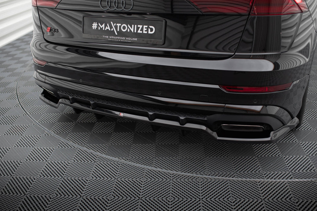 Maxton Design Rear Splitter (with vertical bars) V.1 Audi SQ8 / Q8 S-Line Mk1 Facelift