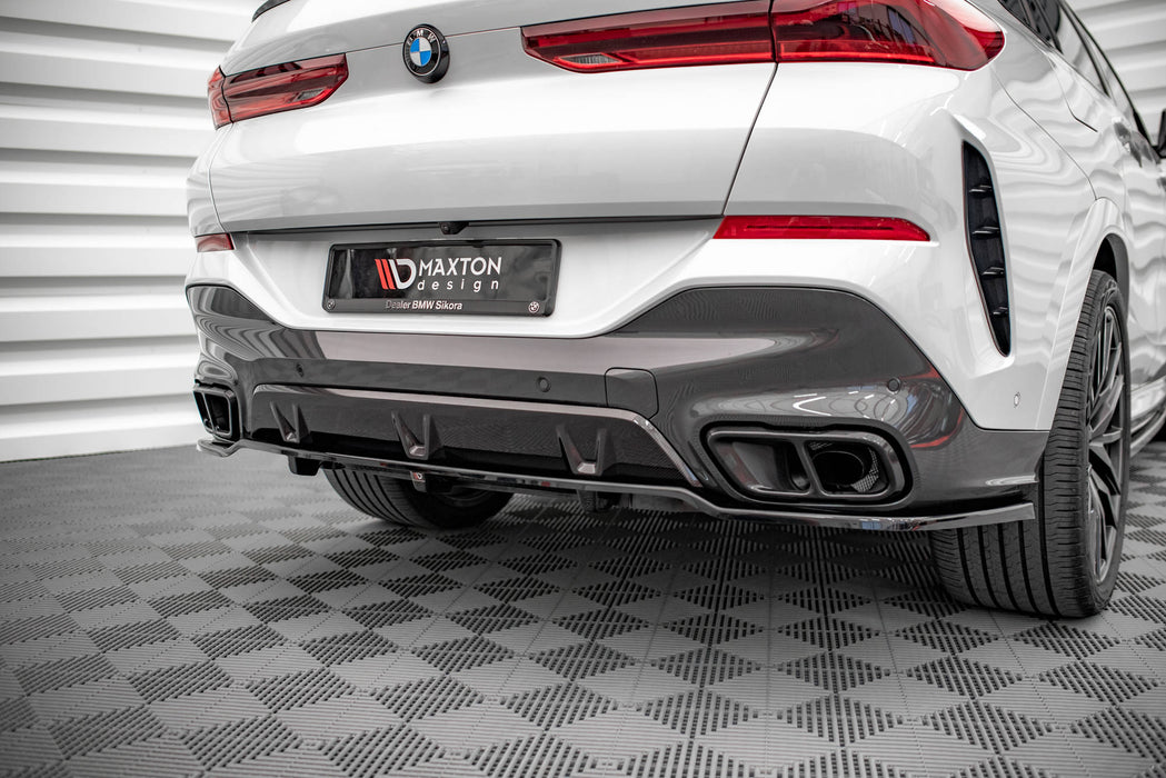 Maxton Design Rear Splitter (with vertical bars) V.1 BMW X6 M-Pack G06