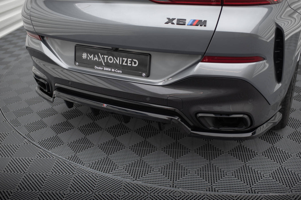 Maxton Design Rear Splitter (with vertical bars) V.1 BMW X6 M-Pack G06 Facelift