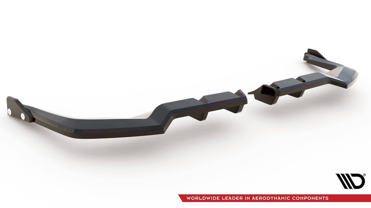 Maxton Design Rear Splitter (with vertical bars) V.1 + Flaps Honda Civic Type-R Mk 11