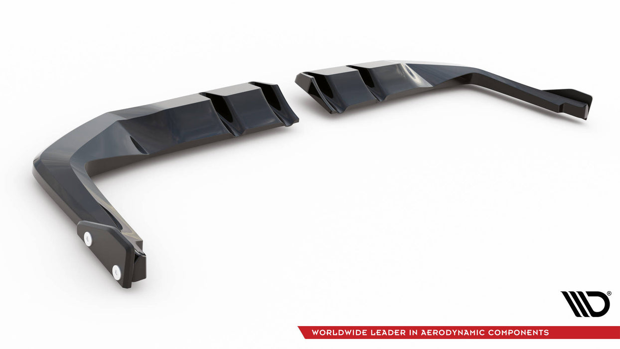 Maxton Design Rear Splitter (with vertical bars) V.1 + Flaps Honda Civic Type-R Mk 11