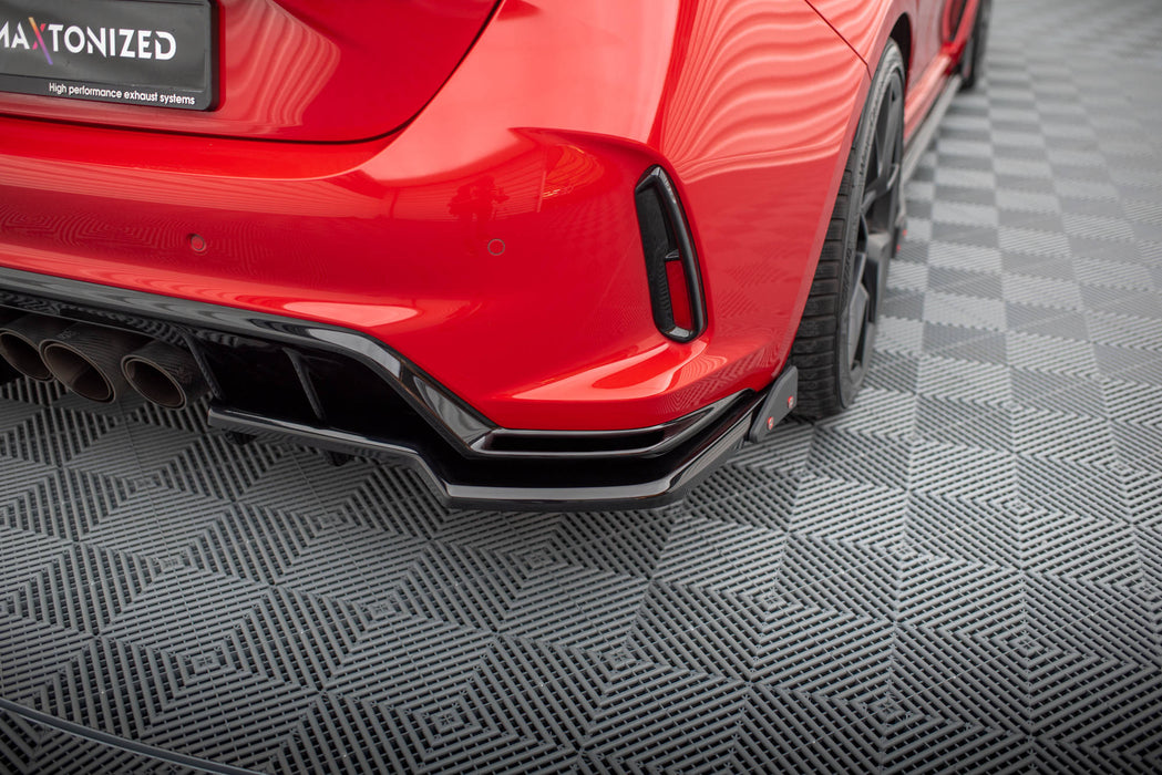 Maxton Design Rear Splitter (with vertical bars) V.1 + Flaps Honda Civic Type-R Mk 11