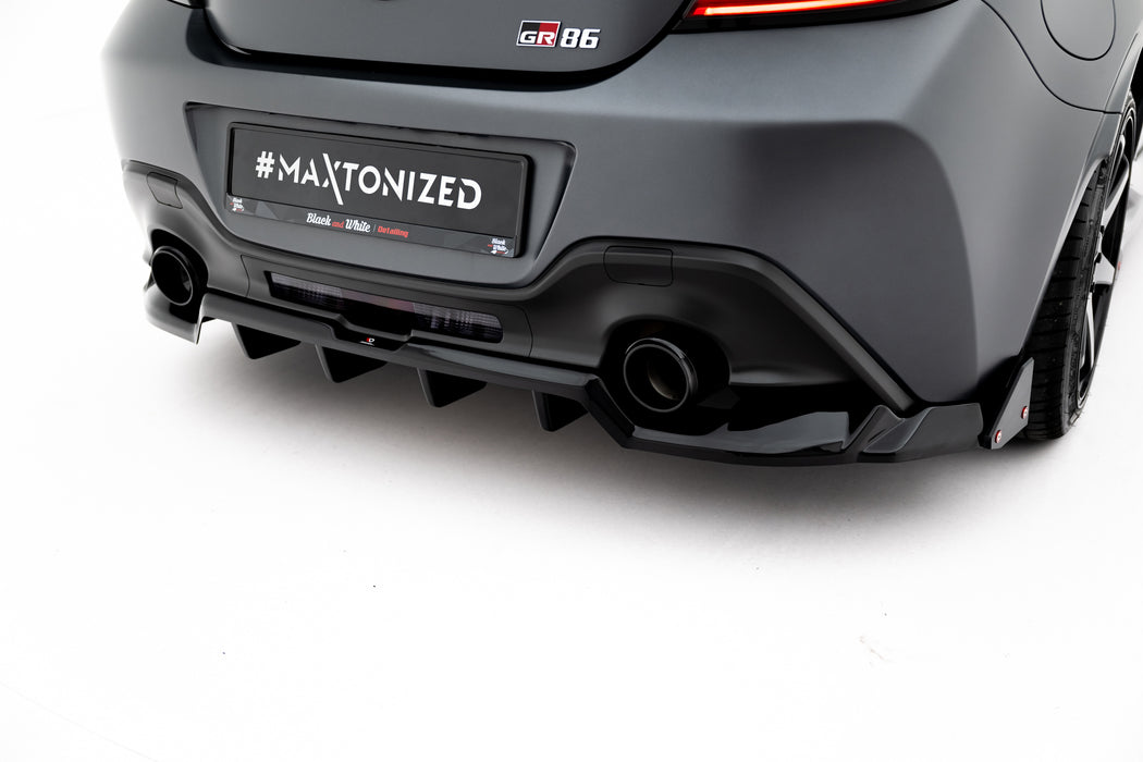 Maxton Design Rear Splitter (with vertical bars) V.1 + Flaps Toyota GR86 Mk1