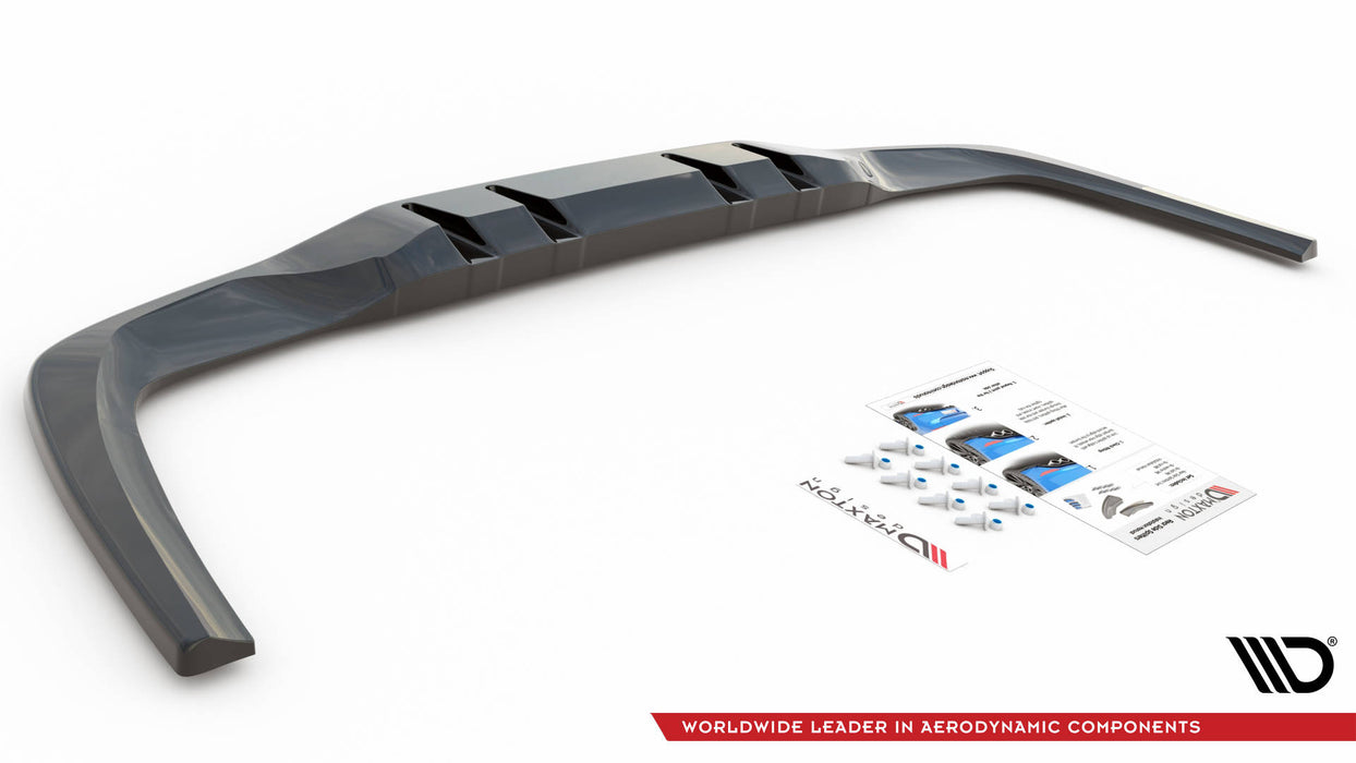 Maxton Design Rear Splitter (with vertical bars) V.1 Mercedes A 35 AMG Sedan V177