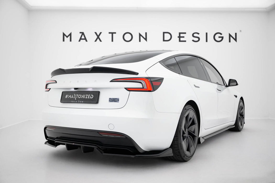 Maxton Design Rear Splitter (with vertical bars) V.1 Tesla Model 3 Performance Mk1 Facelift