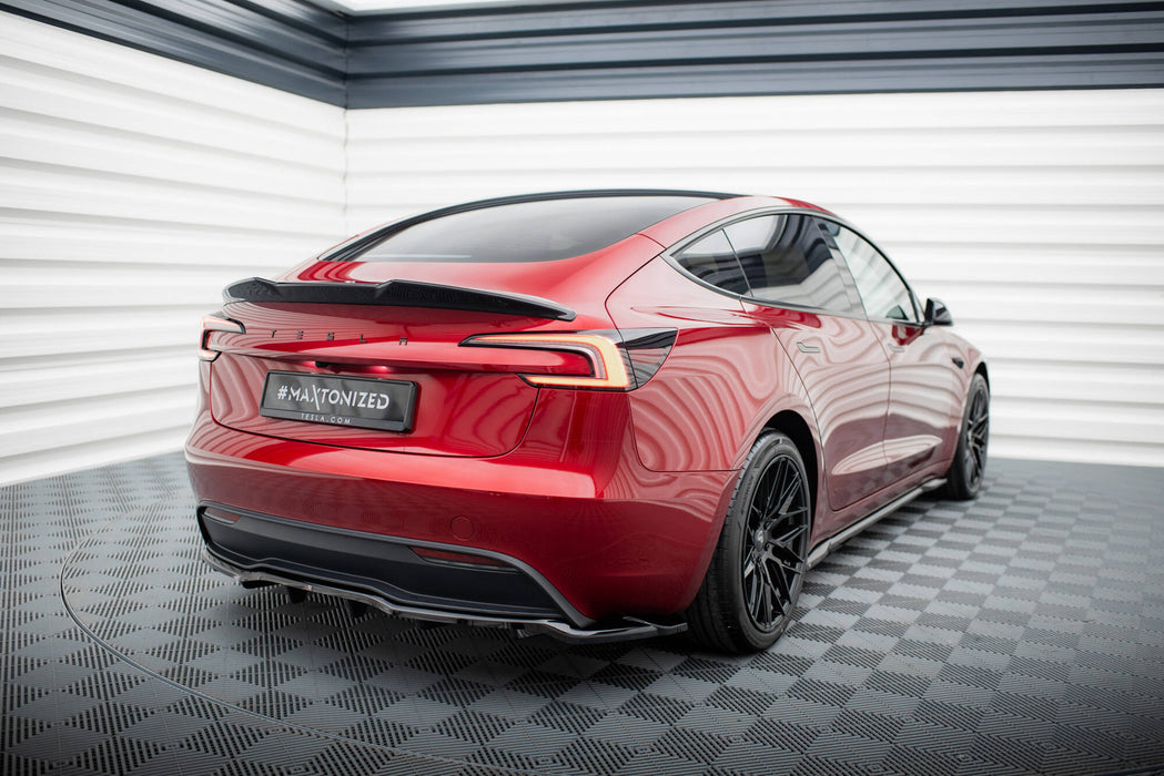 Maxton Design Rear Splitter (with vertical bars) V.1 Tesla Model 3 Project Highland(Facelift)