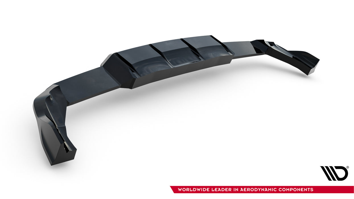 Maxton Design Rear Splitter (with vertical bars) V.1 Volkswagen Golf R  Mk8 / Mk8 Facelift