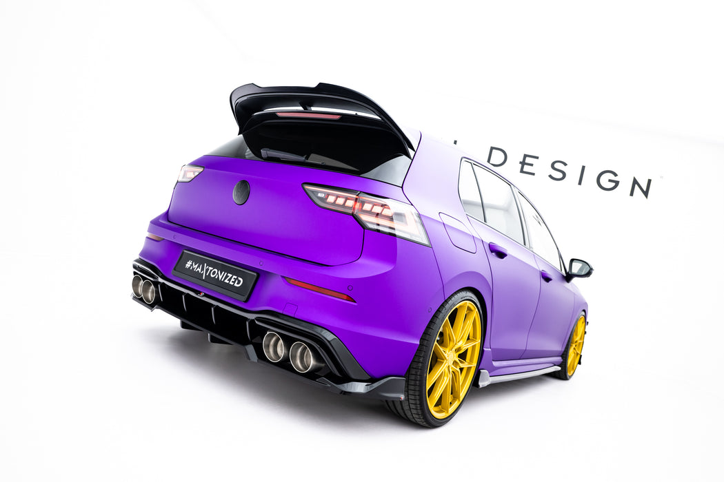 Maxton Design Rear Splitter (with vertical bars) V.1 Volkswagen Golf R  Mk8 / Mk8 Facelift
