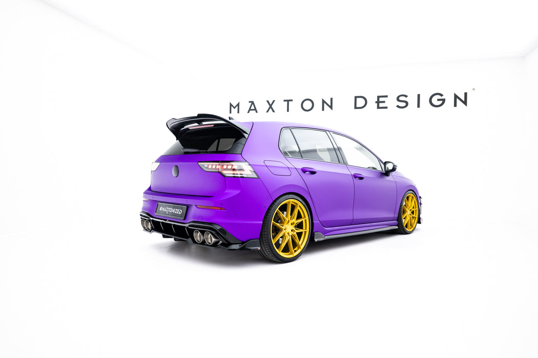 Maxton Design Rear Splitter (with vertical bars) V.1 Volkswagen Golf R  Mk8 / Mk8 Facelift