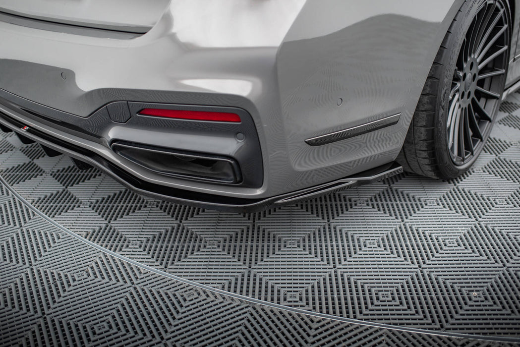 Maxton Design Rear Splitter (with vertical bars) V.2 BMW 7 M-Pack G11 / G12 Facelift