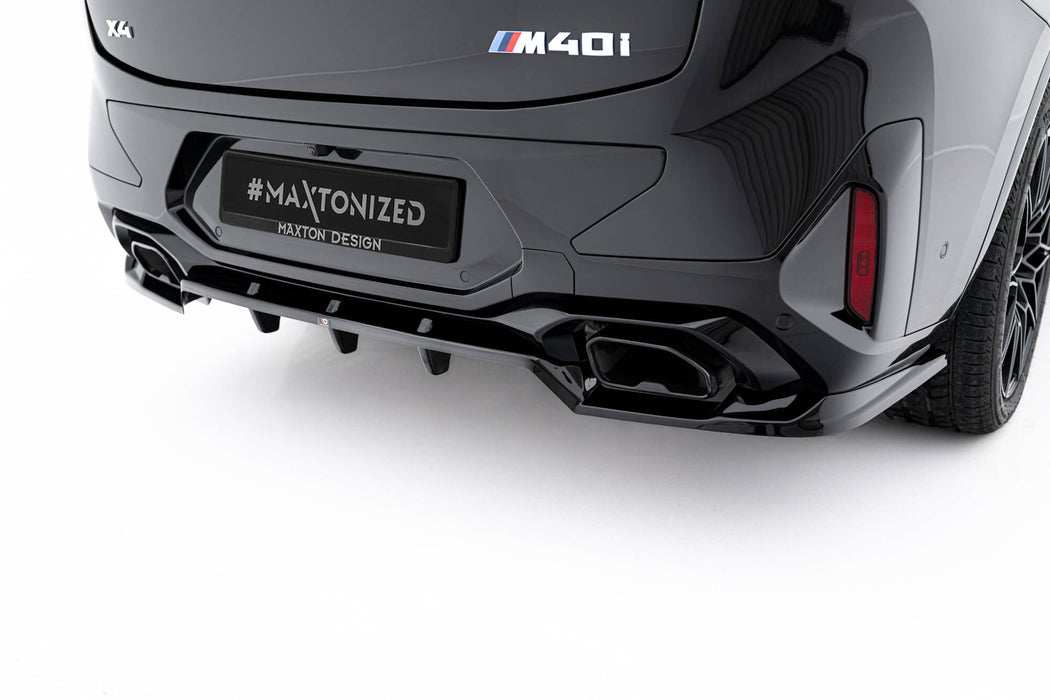 Maxton Design Rear Splitter (with vertical bars) V.2 BMW X4 M-Pack G02 Facelift