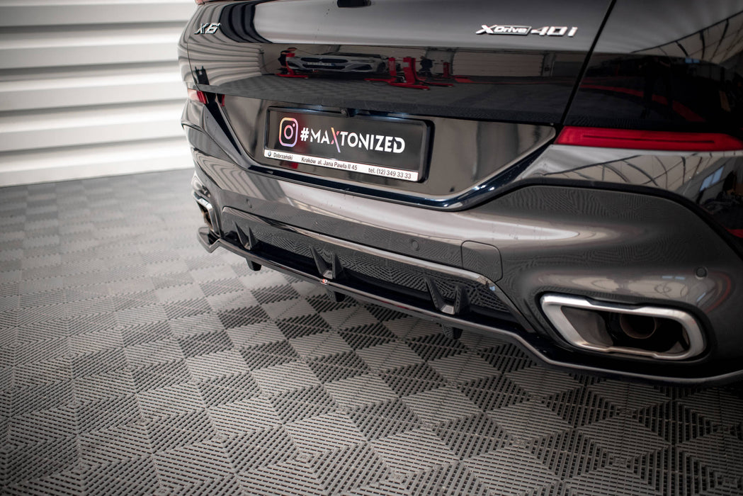 Maxton Design Rear Splitter (with vertical bars) V.2 BMW X6 M-Pack G06