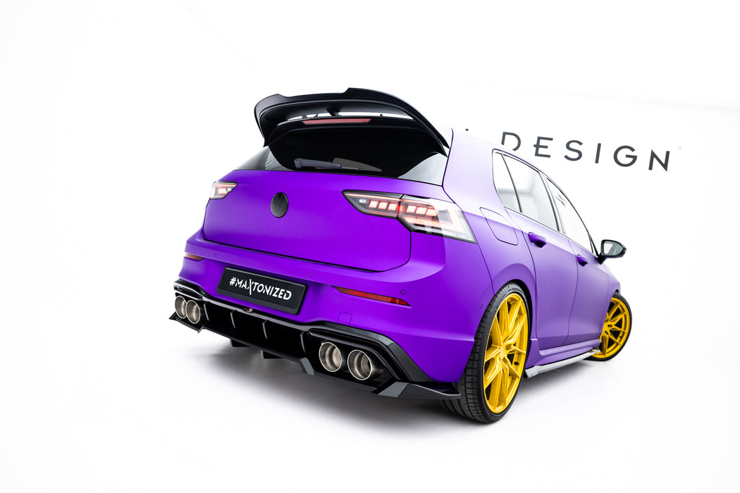 Maxton Design Rear Splitter (with vertical bars) V.2 Volkswagen Golf R  Mk8 / Mk8 Facelift