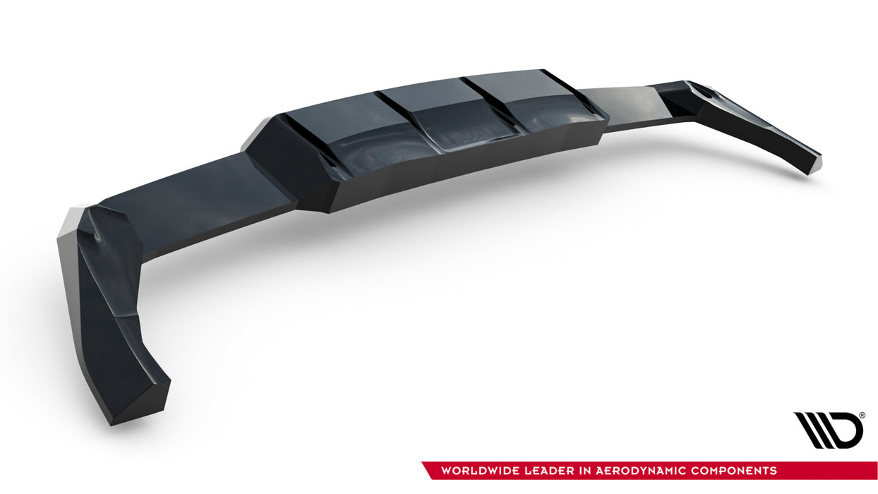 Maxton Design Rear Splitter (with vertical bars) V.2 Volkswagen Golf R  Mk8 / Mk8 Facelift