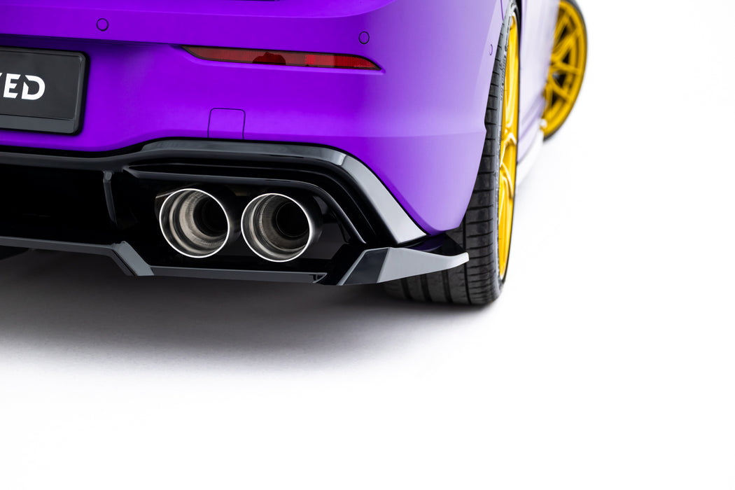 Maxton Design Rear Splitter (with vertical bars) V.2 Volkswagen Golf R  Mk8 / Mk8 Facelift