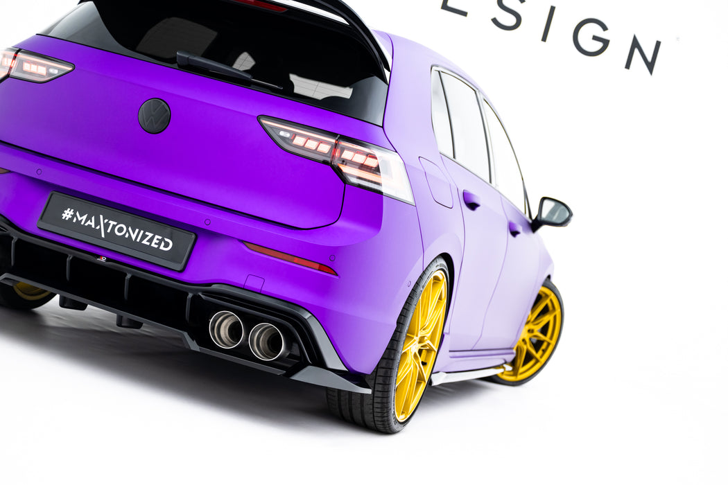 Maxton Design Rear Splitter (with vertical bars) V.2 Volkswagen Golf R  Mk8 / Mk8 Facelift
