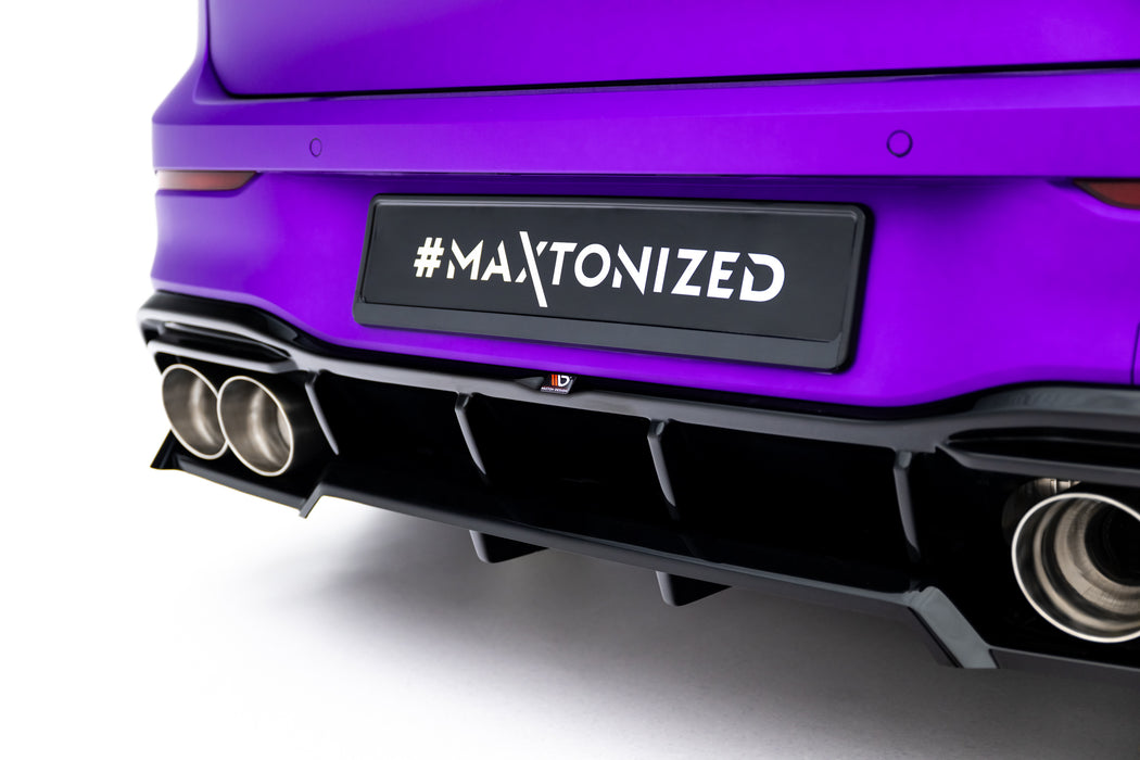 Maxton Design Rear Splitter (with vertical bars) V.2 Volkswagen Golf R  Mk8 / Mk8 Facelift