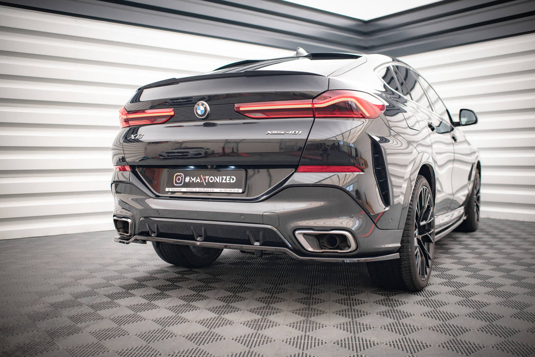 Maxton Design Rear Splitter (with vertical bars) V.3 BMW X6 M-Pack G06