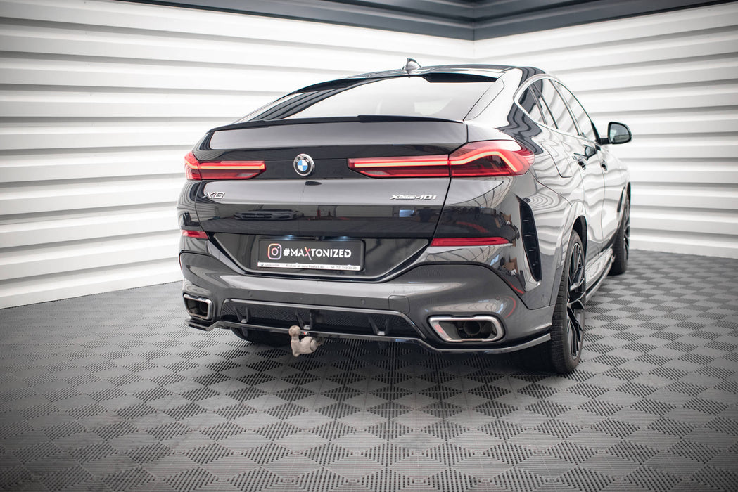 Maxton Design Rear Splitter (with vertical bars) V.3 BMW X6 M-Pack G06